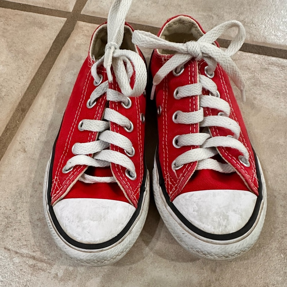 Converse Red and White Chuck Taylor Sneakers